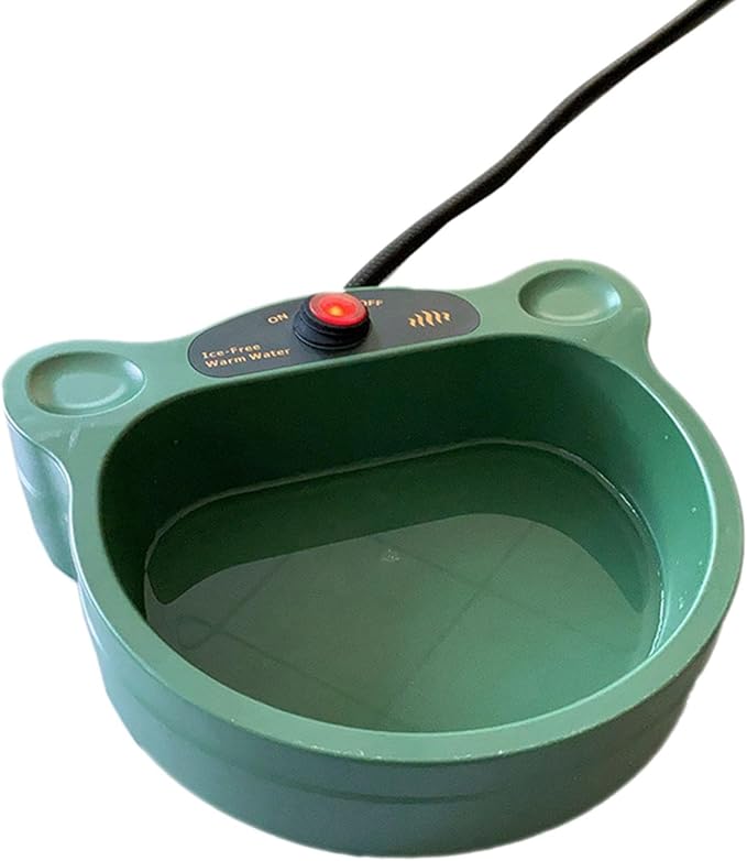 Leefasy Heated Water Bowl for Dogs Cats Thermal Dish Multifunctional Outdoor Heated Pet Bowl Heating Waterer for Squirrel Bird Rabbit