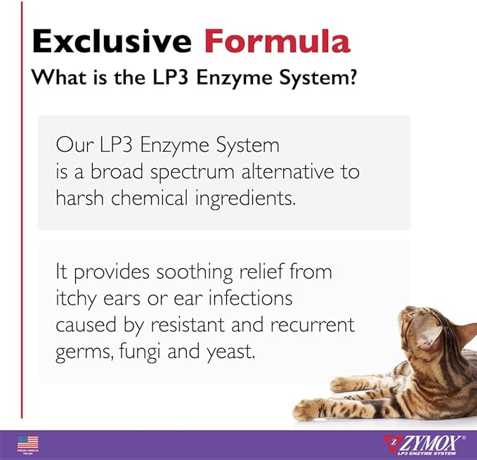 Zymox Advanced Enzymatic Ear Wipes for Dogs and Cats - for Dirty, Waxy, Smelly Ears - Premium Strength Ear Cleaner Wipes - Non-Irritating - Hypoallergenic - 100 ct