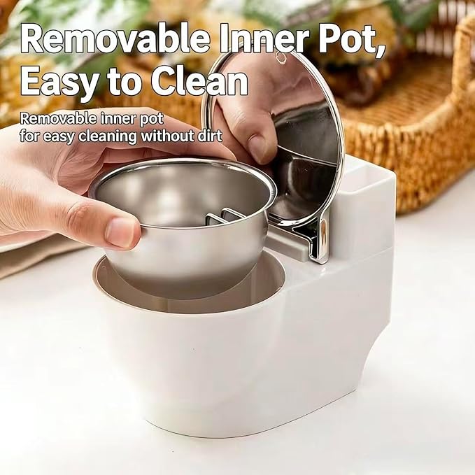 Stop Toilet Drinking! Toilet-Shaped Cat Water Bowl - Wall Mounted No-Spill Dispenser Satisfies Obsession, Encourages Hydration, Detachable & Easy Clean for Cats/Small Dogs