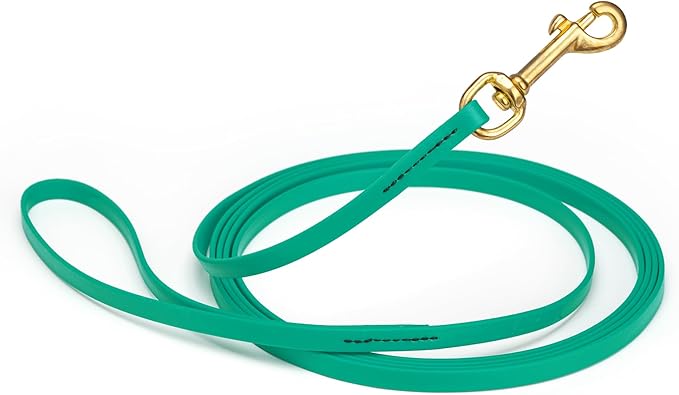 Viper Biothane K9 Working Dog Leash Waterproof Lead for Tracking Training Schutzhund Odor-Proof Long Line with Solid Brass Snap for Puppy Medium and Large Dogs, 20ft Teal
