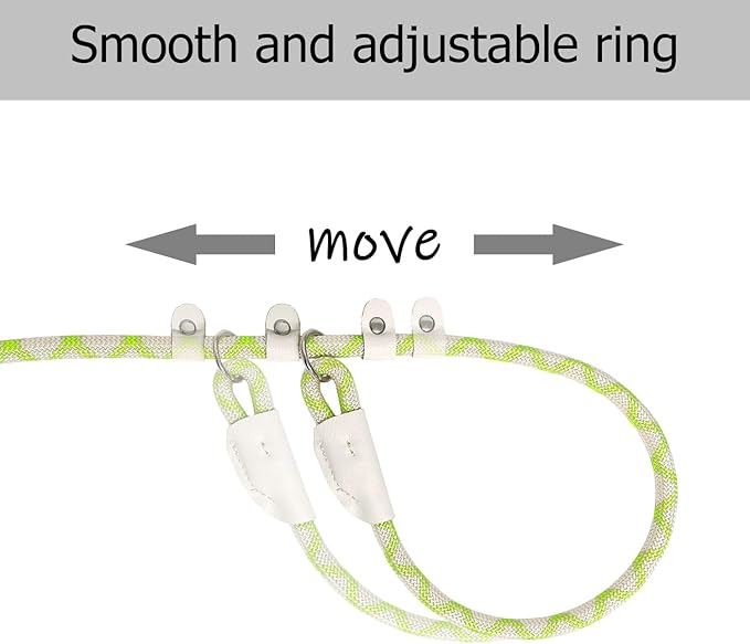 Slip Lead Rope Dog Leash Heavy Duty for Training, Nylon Strong Slip Leads for Dogs 6 Ft X 1/2 Inch,Comfortable Training Leash for Medium Large Dogs