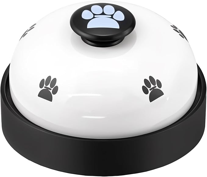 Pet Training Bell for Dogs & Cats – Potty Training Bell for Housebreaking, Obedience & Communication – Easy to Press, Durable & Loud – Indoor Puppy Training Tool (White)
