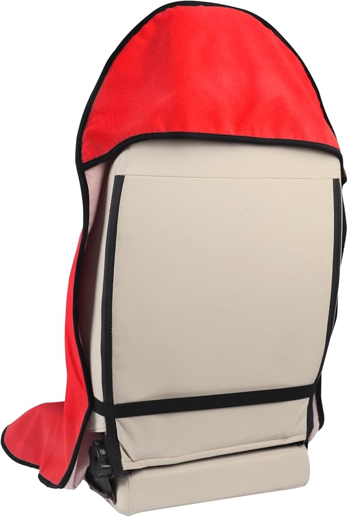 LoyaGour Car Seat Cover Protector Front Seats,for Gym Workout,Running,Swimming,Beach and Hiking,Waterproof Sweat Towel Bucket Seat Covers for Cars SUV Trucks (Red, 1Pcs)
