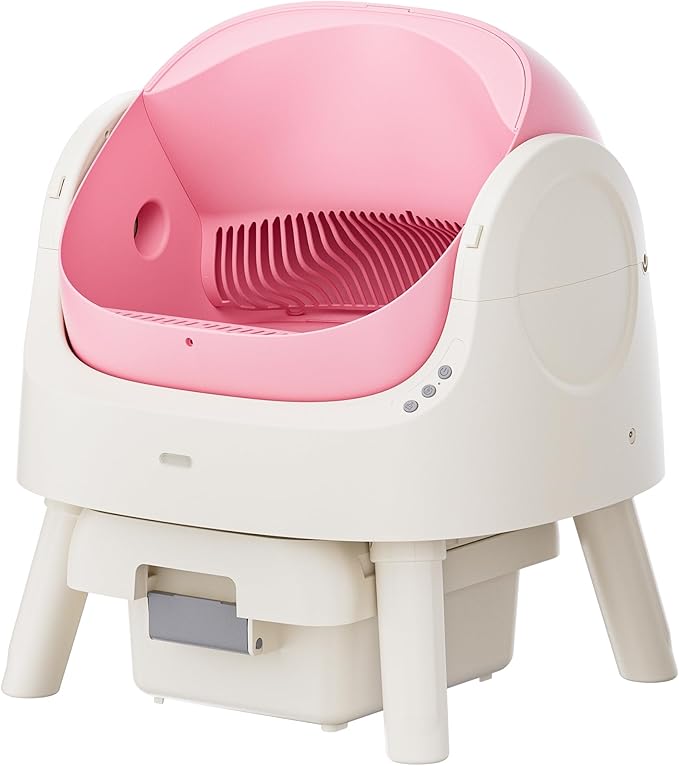 Self Cleaning Litter Box, Open-Top Automatic Cat Litter Box, Large Capacity for Multi-Cats, Includes Mat & Trash Bags
