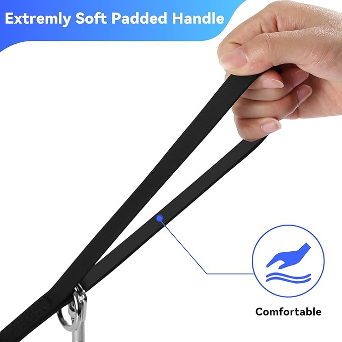 100FT Extra Long Waterproof Leash for Dogs Training, Long Dog Leash Heavy Duty Lead for Large Medium Small Dogs Outside Walking, Playing, Camping, or Yard(Black)