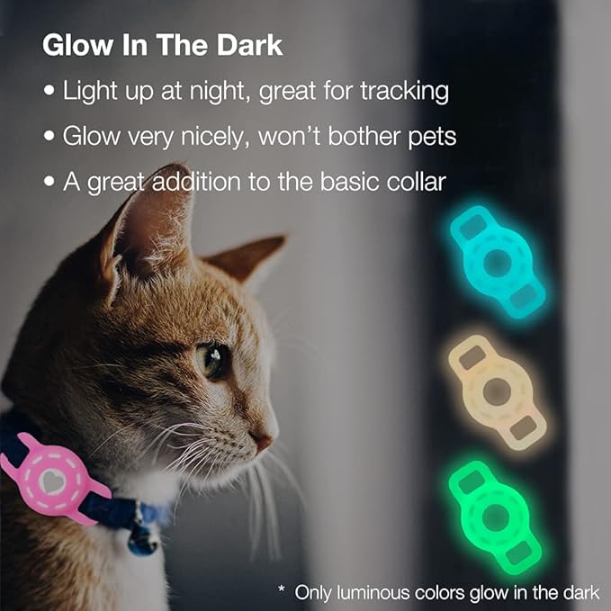 Cat Collar Holder for Airtag, Cat & Small Dog Harness Case for Air Tag