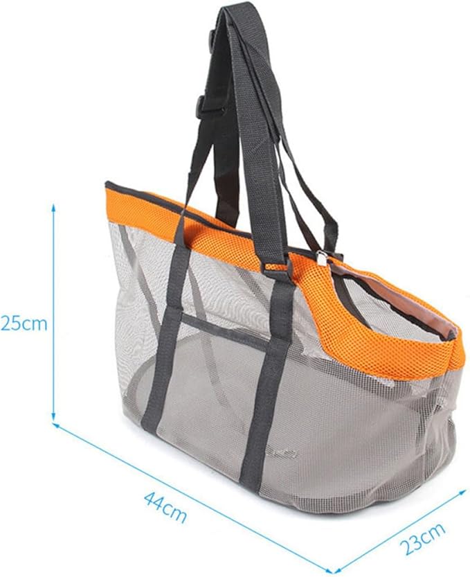 Lightweight Breathable Nylon Pet Carrier Bag for Cats Dogs Up Detachable Pad Comfortable Mesh Design for Travel Shopping Hiking Orange