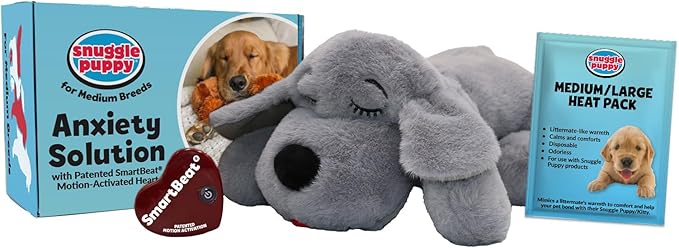 Snuggle Puppy Original Toys - Heartbeat Puppy for Dogs - Pet Anxiety Relief and Calming Aid - Comfort Dog Toys for Behavioral Training