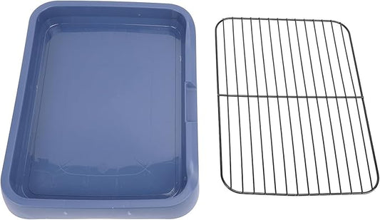 Dog Potty Tray Removable Indoor Dog Training Toilet Odorless Portable Puppy Potty Pad Holder with Grille for Small and Medium Dogs