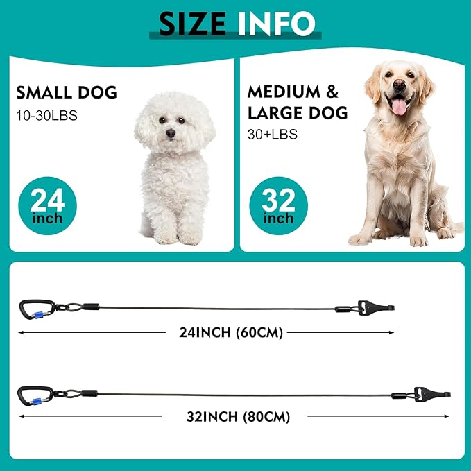 Libbipaw Chew Proof Dog Seat Belt for Car, 32 inch Black Dog Car Harness with Latch Bar Attachment and Aviation Aluminum Carabiner Up to 1000 lbs, Secure Dog Seatbelt Leash 1 Pack