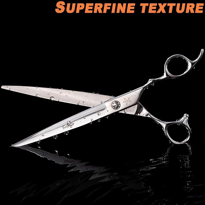 High-end Professional Dog Grooming Scissors Pet Grooming Shears 8 Inches Extremely Very Sharp Made Of Stainless Steel Alloy By Hand For Dog Cat Groomer