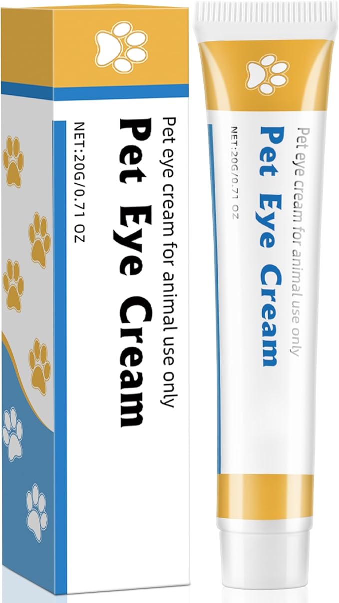 Pet Eye Care Kit for Dogs, Cats,Small Pets — Gentle Eye Area Moisturizing Cream + Cotton Swabs, 0.71 oz / 20 gr 1 Tube