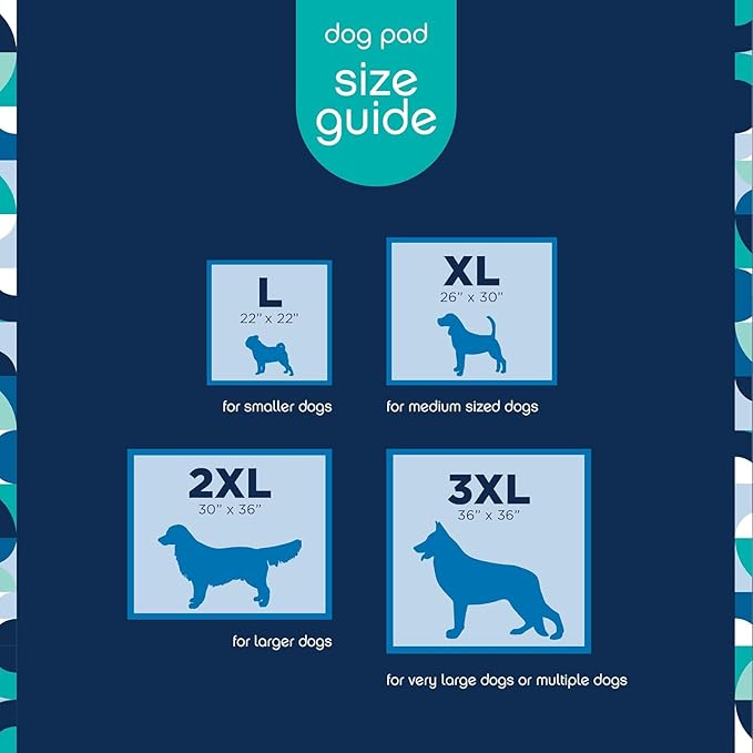 Pet Life Unlimited Smart Prints Extra Large Puppy Pads – 26" x 30", 26 Count (XL) | Stylish Dog Training Pads with Odor Controlling Wetness-Activated Magnolia Blossom Scent | USA Made