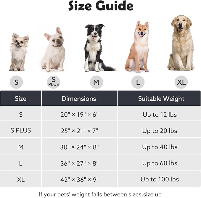 JOEJOY XL Dog Beds Large Sized Dog, Rectangle Washable Orthopedic Pet Bed with Removable Zipper Cover, Cute Soft Calming Puppy Pet Bed with Jacquard Shaggy Plush & Non Skid Bottom