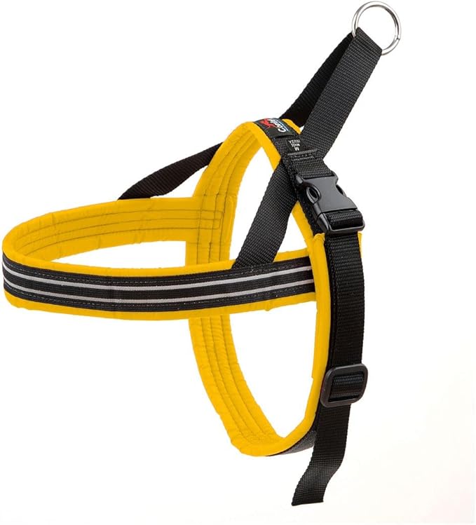 ComfortFlex Sport Dog Harness – No-Choke, Fully Padded, Non-Chafing Harness with Control Handle – Reflective, Lightweight, Adjustable for Active Dogs - Large, Saffron Yellow