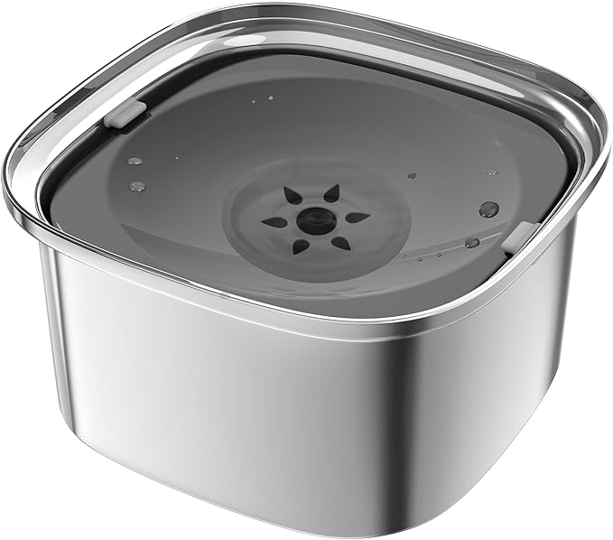 Decflow 3L Dog Water Bowl, Slow Water Bowl for Dogs, No Spill Water Bowl for Dogs, Spill Proof, No Splash Dog Water Bowl, Stainless Steel Slobber Stopper Water Bowl for Messy Drinkers