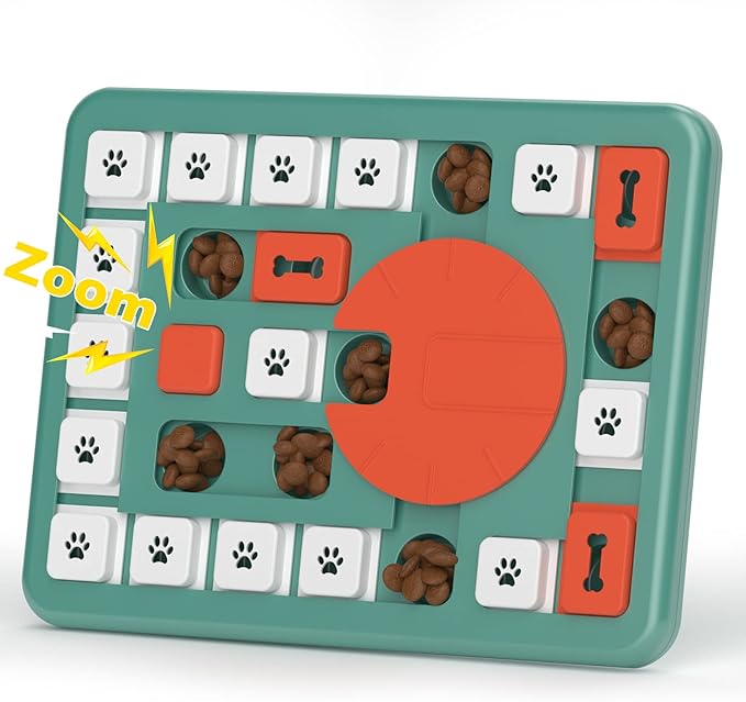 FOXMM Dog Puzzle Toys,Interactive Treat Puzzle Dog Toy for IQ Training & Mental Stimulating,Treat Puzzle Dispensing with Squeaky Design for Large Medium Smart Dogs