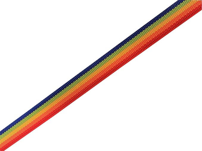 Adjustable Nylon Dog Collar, pet Collar 1 Inch 3/4 Inch 5/8 Inch Wide, for Large Medium Small Dogs (M(3/4" x 14-21"), Rainbow)