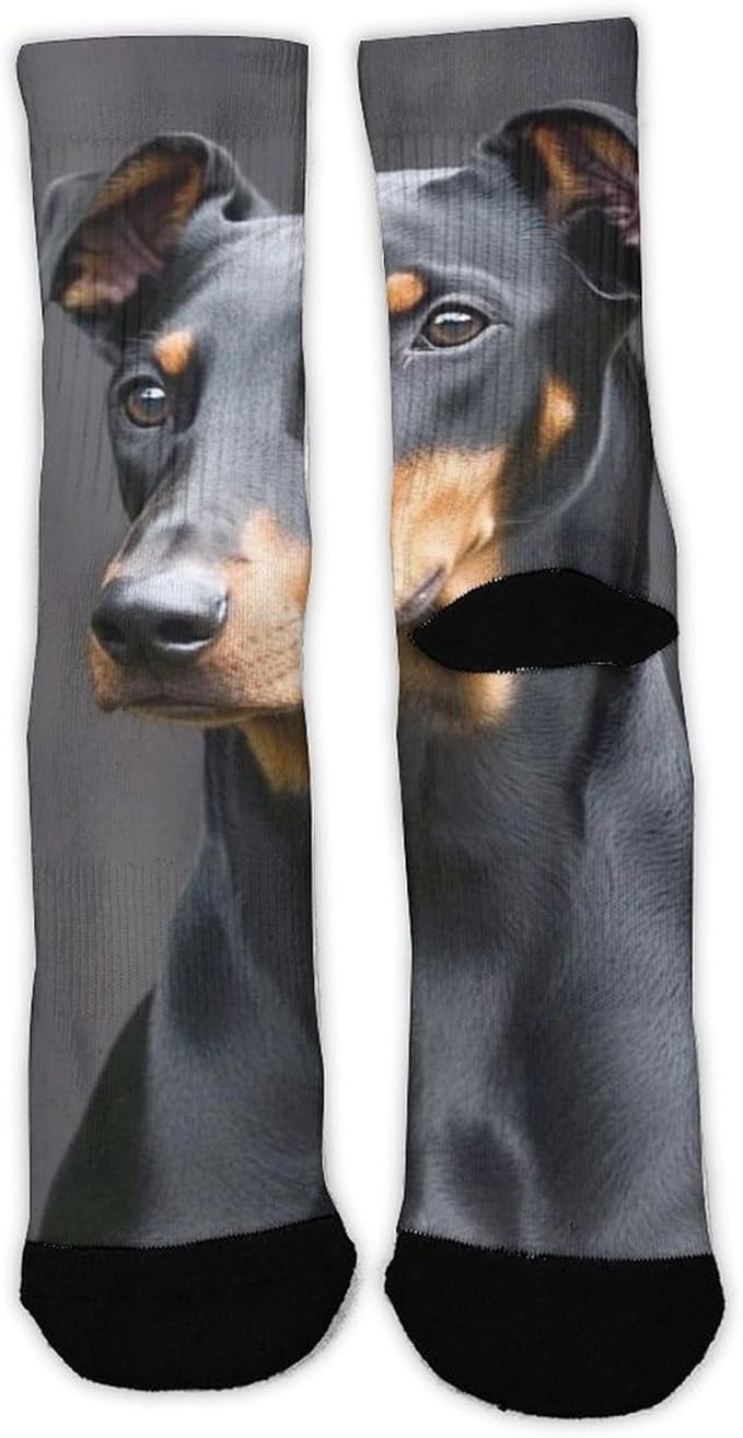 JZDACH Soft Moisture Wicking Socks for Men Women Outdoor Casual Decor Calf Dress Socks
