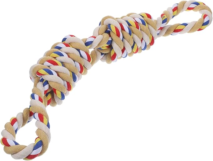 BESPORTBLE Dog Tug Rope for Dogs Interactive Chew Sturdy Knotted Rope Ball for Aggressive Chewers and Puppies