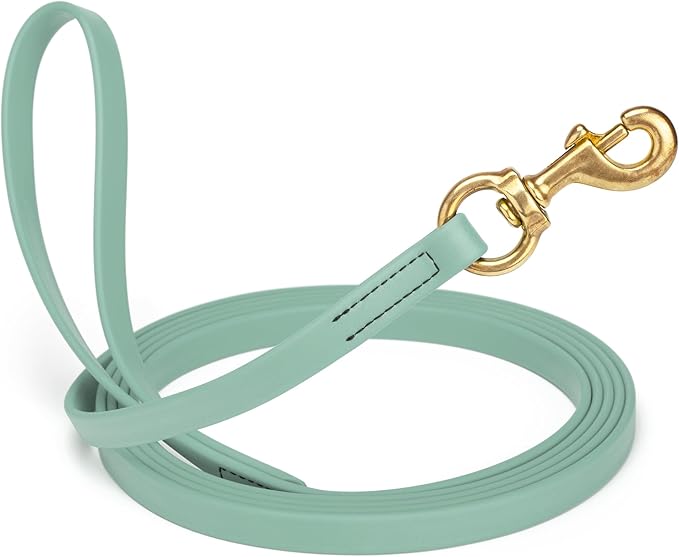 Viper Biothane K9 Working Dog Leash Waterproof Lead for Tracking Training Schutzhund Odor-Proof Long Line with Solid Brass Snap for Puppy Medium and Large Dogs, 20ft Sage Green