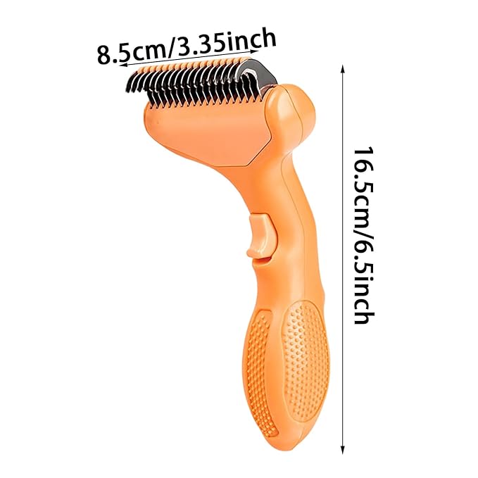 2026 Upgrade Cat Grooming Brush Self Cleaning, Self Cleaning Slicker Brush Small for Dog & Cat, Pet Grooming Deshedding Tool for Detangling & Dematting Long, Easy To Clean Loose Undercoat (White#C)
