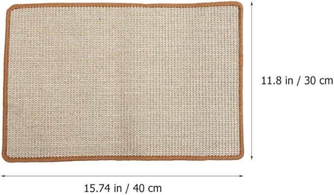 Natural Sisal Cat Scratching Mat Horizontal Floor Pad Kitten Scratcher Protects Furniture for Indoor Cats Carpet Rug