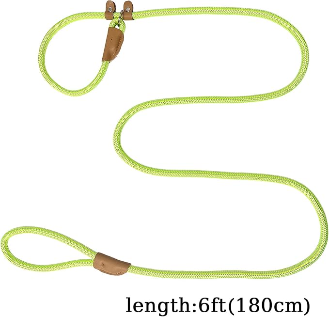Slip Lead Rope Dog Leash Heavy Duty for Training, Nylon Strong Slip Leads for Dogs 6 Ft X 1/2 Inch,Comfortable Training Leash for Medium Large Dogs