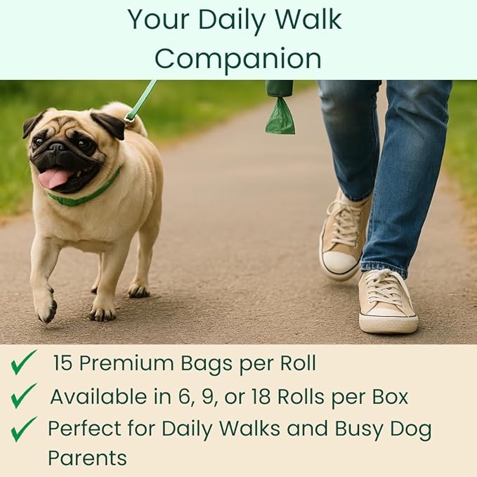 100% Certified Home Compostable Poop Bags (270 Count 18 Rolls), Extra Thick (20 Micron) Leak Proof, Unscented Standard Size 9 X 13'', Plant Based, ASTM D6400 & EN 13432 Compliant