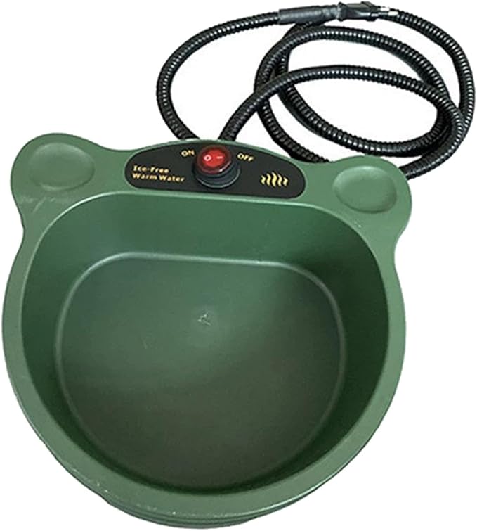 Leefasy Heated Water Bowl for Dogs Cats Thermal Dish Multifunctional Outdoor Heated Pet Bowl Heating Waterer for Squirrel Bird Rabbit