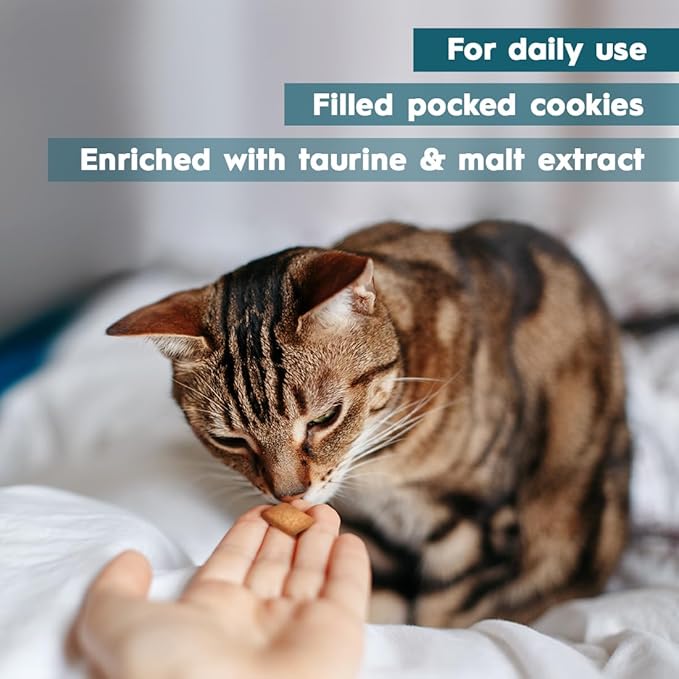 AmeizPet Anti Hairball Treats, Hairball Remedy for Cats, Cat Biscuits Hairballs Treatment - Crunchy Hairballs Cat Biscuits, 2.82 oz (80 g)