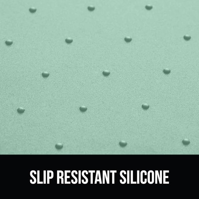 GORILLA GRIP 100% Waterproof Raised Edge BPA Free Silicone Pet Feeding Mat, Dog Cat Food Mats Contain Spills Protects Floors, Placemats for Cats and Dogs Water Bowl, Pets Accessories 23x15 Mint