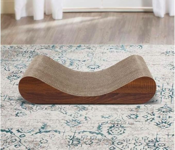 MOOCHI Premium Infinity Cat Scratcher Lounge – 2-in-1 Cozy Cat Bed & Scratching Board, Scratch-Resistant Design for Play, Rest & Furniture Protection, Corrugated Cardboard