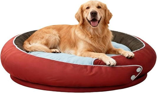 Round Orthopedic Dog Bed for Large Dogs, XL Foam Support Pet Bed with Soft, Comfortable Cushion for Anxiety Relief, Removable & Machine-Washable Cover, Cozy Sofa-Style Bed for Dogs