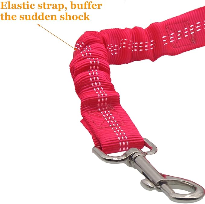 Yiaizhuo 2 Dog Car Harness Seatbelt Seat Belt Leash Travel Accessories Bungee Anti Shock Pet Cat Adjustable Lead Clip Safety Seats Belts Red