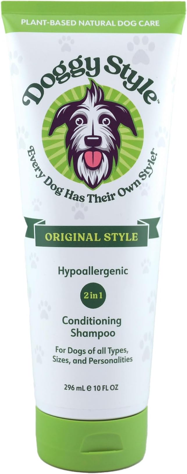 Doggy Style Plant-Based 2-in-1 Dog Shampoo & Conditioner, Hypoallergenic, Sulfate-Free Vegan Dog Wash for All Breeds & Coat Types, Gentle Clean & Deep Condition, Tear-Free