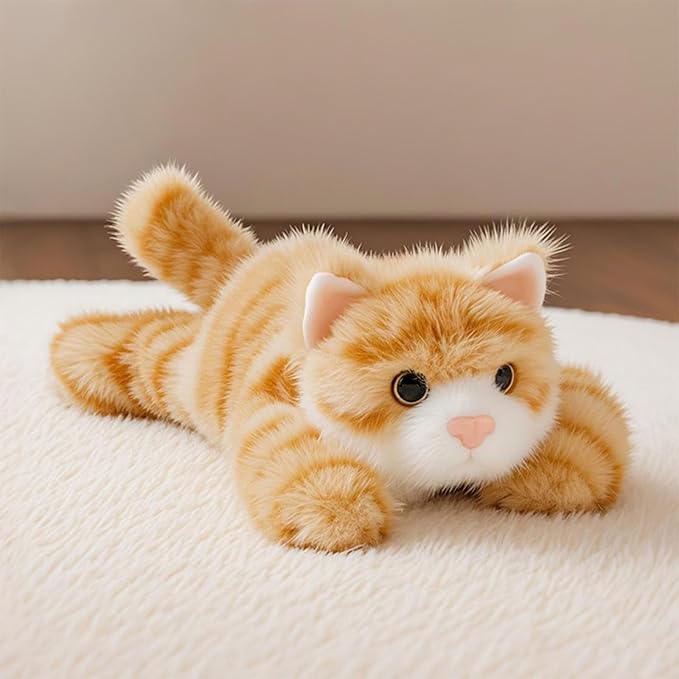 PEACH CAT Cat Stuffed Animal Cute Plushies Small Plush Toys Gifts for Kids Orange