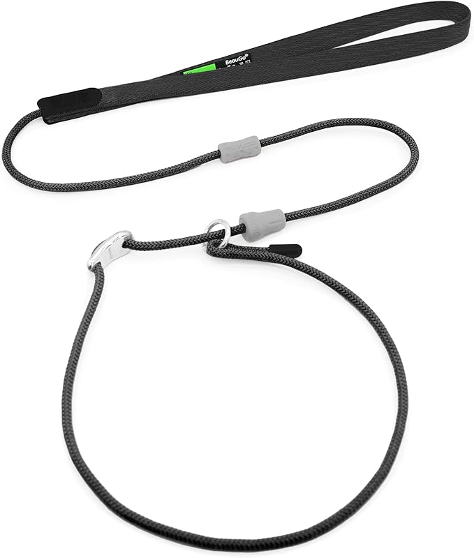 BeauGo|Dog Leash Slip Lead|Dog Training Leash,No Pull Training Lead,2-in-1Dog Lead & Collar,Strong Heavy Duty Braided,Professional Trainer Rope for Small Medium Large Dogs.Slip Leads for Dogs 6 FT