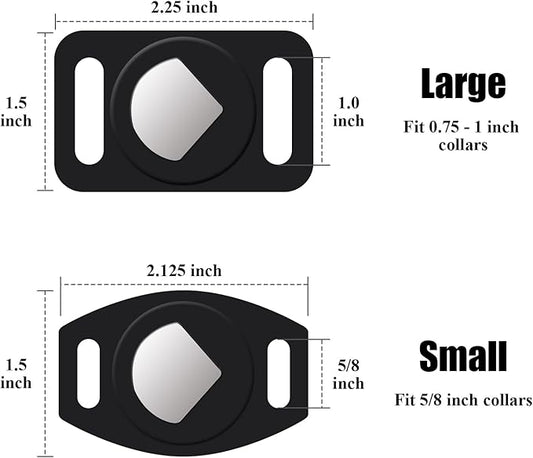 Personalized Engraved Compatible with Airtag Pet Collar Holder,Slide On Compatible with Airtag Case,Adjustable Dog Collar Pet ID Tag,Custom Name Phone for S, M, Large Dogs and Cats (Small Snowberg)