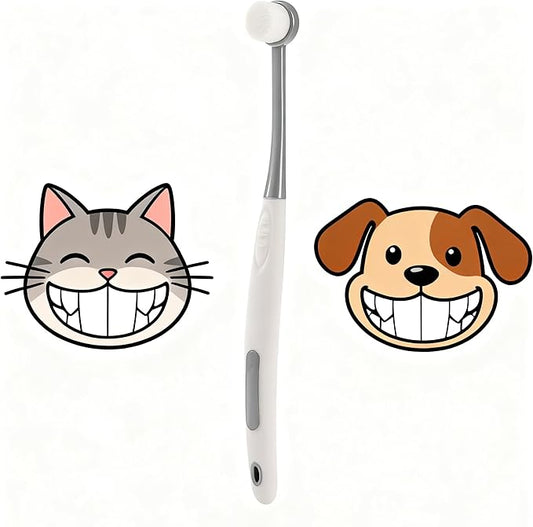 RYUNOSUKE Professional Pet Toothbrush for Small & Large Animals (White)
