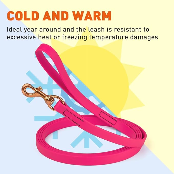 Viper K9 Biothane Working Dog Leash Waterproof Lead for Tracking Training Schutzhund Dog Sport and Search - Odor-Proof Long Line with Solid Brass Snap for Puppy Medium and Large - Water Friendly