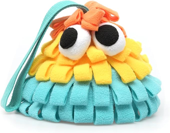 Squeaky Dog Snuffle Food Toys, Hide and Seek Enrichment Puzzle Toys for Boredom, Slow Eating, Training Foraging Skills and Stress Relief, for Puppy Cats Rabbits