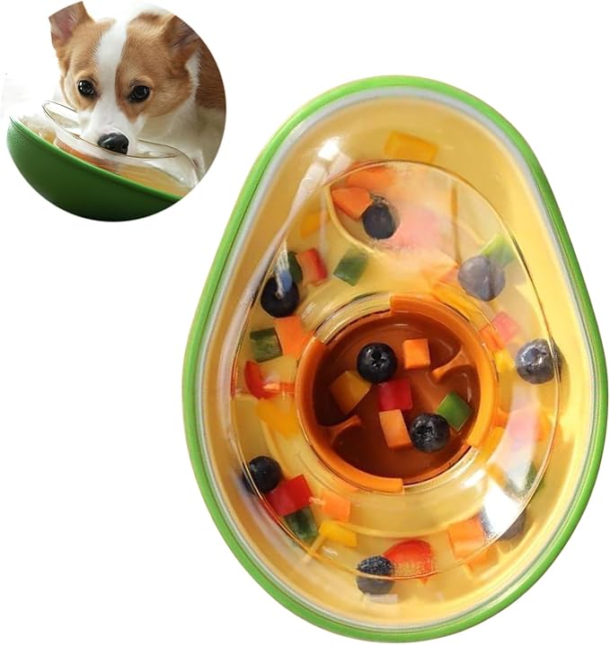 Slow Feeder Dog Bowls, Dog Puzzle Toy, Dogs Enrichment Toys, Rewarding Dogs Treat Dispensing Ball Leaking Food Puzzle Feeding for Slow Feeding Mental Exercise Cats Activity Ball