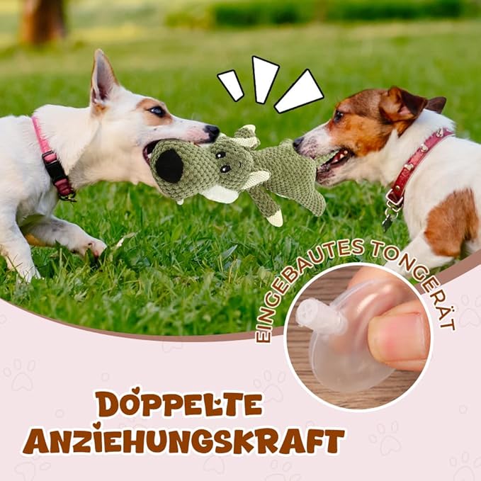 Indestructible Dog Toys,2026 New Durable Plush Dogs Toy for Aggressive Chewers,Squeaky Durable Chew Toy for Indoor Pups Teething, Stuffed Toys for Small Medium Large Dogs (A-Yellow+Grey)