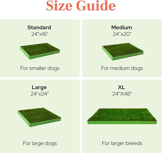 DoggieLawn Real Grass Puppy Pee Pads - Potty Training Pads for Dogs & Puppies - Indoor Grass Dog Potty for Apartments & Bad Weather - Natural Living Grass - XLarge 24 x 48 Inches - Made in USA