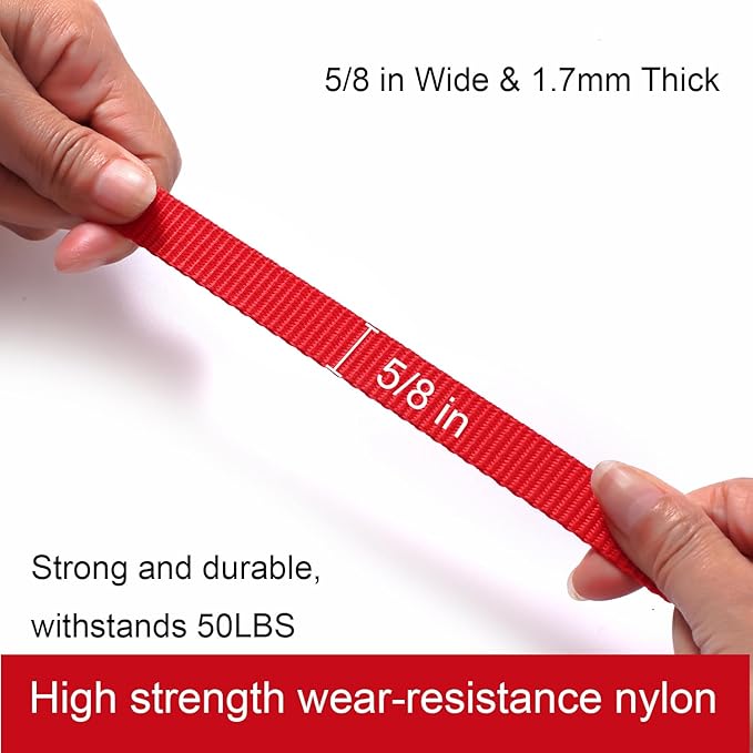 Siumouhoi 6 FT Puppy Leashes, Strong Traditional Style Leash with Easy to Use Collar Hook,Dog Lead Great for Small and Medium and Large Dog (Red, 5/8 in x 6 ft)
