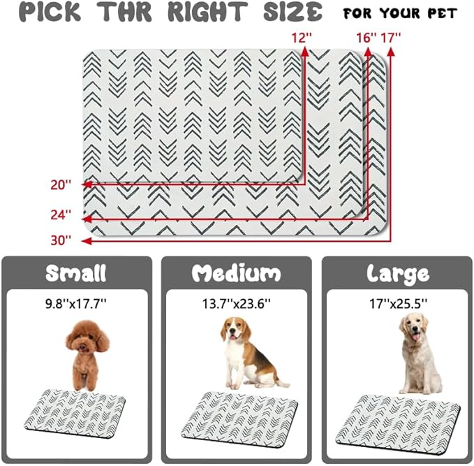 Dog Food Mats for Floors Waterproof, Dog Cat Water Bowl Mats Pet Feeding Absorbent Mat Dog Cat Pet Placemats for Food and Water 16 * 24 inch