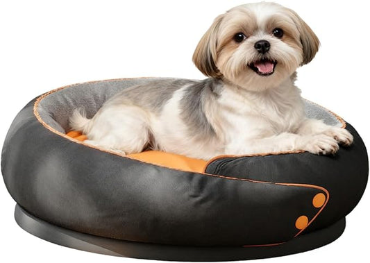 Round Orthopedic Dog Bed, Medium Pet Bed with Supportive Foam, Soft and Cozy Cushion for Anxiety Relief, Removable & Washable Cover, Comfortable Sofa-Style Bed for Dogs and Cats