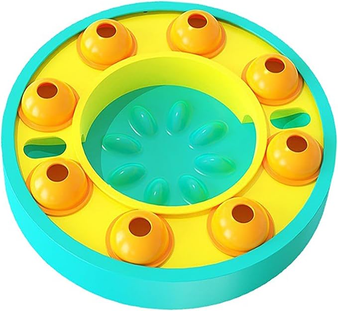 Dog Treat Puzzle Bowl Interactive Enhance Intelligence Plastic Slow Feeder Dog Treat Puzzle Game Toy for Dogs IQ Training