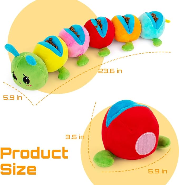 Dog Snuffle Toy - Detachable Puzzle Enrichment for Medium Small Dogs, Squeaky Sniffle Interactive Treat Game for Foraging Training, Boredom and Mental Stimulation